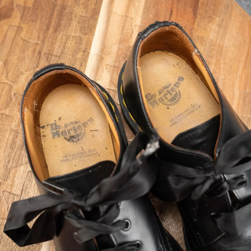 Dr. Martens 1925 Steel Toe Oxford Mens Size 6 Black Good Leather 5400 PW